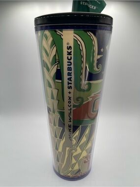 Starbucks Tall Art Tumbler in Green, Navy, Cream